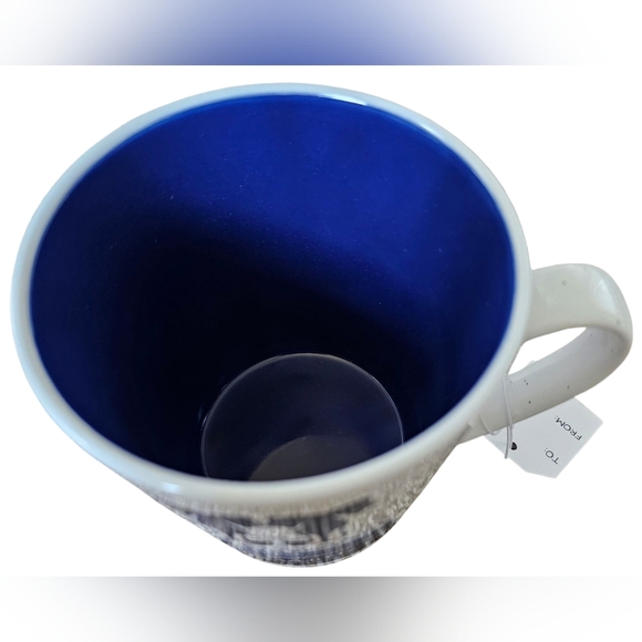 Amanda Greenwood Designer Mug with Blue and White Accents, New With Tags! - Picture 2 of 3